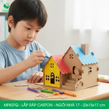  MFK07Q - Nhà giấy lắp ráp bằng carton - Ngôi nhà 17 - 23x15x17 cm 