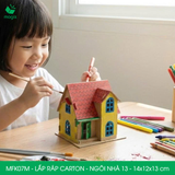  MFK07M - Nhà giấy lắp ráp bằng carton - Ngôi nhà 13 - 14x12x13 cm 