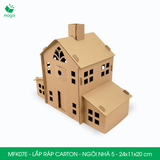  MFK07E - Nhà giấy lắp ráp bằng carton - Ngôi nhà 5 - 24x11x20 cm 