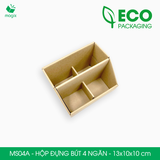  MS04A - Hộp đựng bút 4 ngăn lắp ráp bằng giấy carton - 13x10x10 cm 