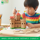  MFK07U - Nhà giấy lắp ráp bằng carton - Mẫu 21 - 21x20x22 cm 