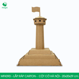  MFK09D - Mô hình lắp ráp bằng carton - Cột Cờ Hà Nội - 20x20x29 cm 
