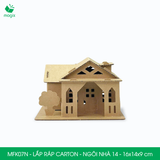  MFK07N - Nhà giấy lắp ráp bằng carton - Ngôi nhà 14 - 16x14x9 cm 