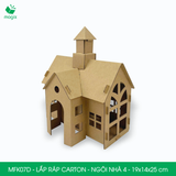  MFK07D - Nhà giấy lắp ráp bằng carton - Mẫu 4 - 19x14x25 cm 