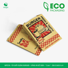  MFT21B - Túi giấy đựng burger - Vàng - In đỏ & đen - "Caro" - 20x13.5x5.5 cm 