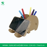  MFK08A - Đựng bút & kệ điện thoại lắp ráp carton - Con voi - 17x6x10 cm 