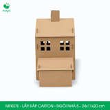  MFK07E - Nhà giấy lắp ráp bằng carton - Ngôi nhà 5 - 24x11x20 cm 
