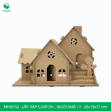  MFK07Q - Nhà giấy lắp ráp bằng carton - Ngôi nhà 17 - 23x15x17 cm 