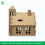  MFK07H - Nhà giấy lắp ráp bằng carton - Ngôi nhà 8 - 18x14x22 cm 