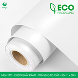  MGH1TC - 50cm x 50m - Cuộn giấy Kraft trắng cao cấp 