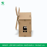  MFK07F - Nhà giấy lắp ráp bằng carton - Ngôi nhà 6 - 19x10x21 cm 