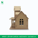  MFK07I - Nhà giấy lắp ráp bằng carton - Ngôi nhà 9 - 23x15x20 cm 