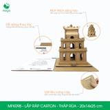  MFK09B - Mô hình lắp ráp bằng carton - Tháp Rùa - 20x14x25 cm 
