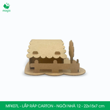  MFK07L - Nhà giấy lắp ráp bằng carton - Ngôi nhà 12 - 22x15x7 cm 