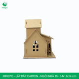  MFK07O - Nhà giấy lắp ráp bằng carton - Ngôi nhà 15 - 14x11x14 cm 
