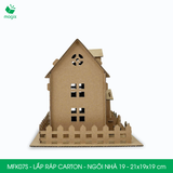  MFK07S - Nhà giấy lắp ráp bằng carton - Mẫu 19 - 21x19x19 cm 