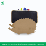  MFK08C - Đựng bút & kệ điện thoại lắp ráp carton - Con nhím - 15x6x9 cm 