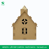  MFK07H - Nhà giấy lắp ráp bằng carton - Ngôi nhà 8 - 18x14x22 cm 
