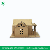  MFK07N - Nhà giấy lắp ráp bằng carton - Ngôi nhà 14 - 16x14x9 cm 