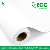  MGH1TC - 50cm x 50m - Cuộn giấy Kraft trắng cao cấp 
