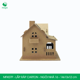  MFK07P - Nhà giấy lắp ráp bằng carton - Ngôi nhà 16 - 14x13x12 cm 