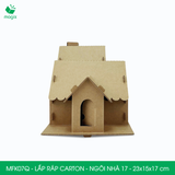  MFK07Q - Nhà giấy lắp ráp bằng carton - Ngôi nhà 17 - 23x15x17 cm 
