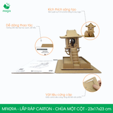  MFK09A - Mô hình lắp ráp bằng carton - Chùa Một Cột - 23x17x23 cm 