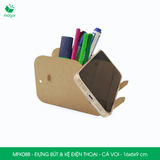  MFK08B - Đựng bút & kệ điện thoại lắp ráp carton - Cá voi - 16x6x9 cm 
