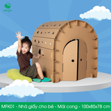  MFK01 - 101x84x78 cm - Nhà giấy carton lớn lắp ghép cho bé - Hình mái cong 
