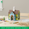  MFK07D - Nhà giấy lắp ráp bằng carton - Mẫu 4 - 19x14x25 cm 