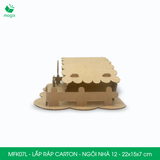  MFK07L - Nhà giấy lắp ráp bằng carton - Ngôi nhà 12 - 22x15x7 cm 