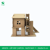  MFK07K - Nhà giấy lắp ráp bằng carton - Ngôi nhà 11 - 23x20x15 cm 
