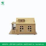  MFK07N - Nhà giấy lắp ráp bằng carton - Ngôi nhà 14 - 16x14x9 cm 