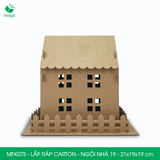  MFK07S - Nhà giấy lắp ráp bằng carton - Mẫu 19 - 21x19x19 cm 
