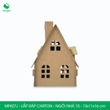  MFK07J - Nhà giấy lắp ráp bằng carton - Ngôi nhà 10 - 13x11x16 cm 