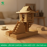  MFK09A - Mô hình lắp ráp bằng carton - Chùa Một Cột - 23x17x23 cm 
