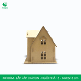  MFK07M - Nhà giấy lắp ráp bằng carton - Ngôi nhà 13 - 14x12x13 cm 