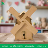  MFK07F - Nhà giấy lắp ráp bằng carton - Ngôi nhà 6 - 19x10x21 cm 