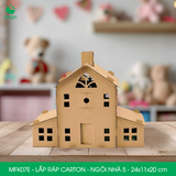  MFK07E - Nhà giấy lắp ráp bằng carton - Ngôi nhà 5 - 24x11x20 cm 