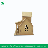  MFK07O - Nhà giấy lắp ráp bằng carton - Ngôi nhà 15 - 14x11x14 cm 