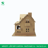  MFK07P - Nhà giấy lắp ráp bằng carton - Ngôi nhà 16 - 14x13x12 cm 