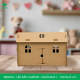  MFK07A - Nhà giấy lắp ráp bằng carton - Ngôi nhà 1 - 19x10x13 cm 