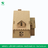  MFK07J - Nhà giấy lắp ráp bằng carton - Ngôi nhà 10 - 13x11x16 cm 