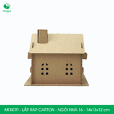  MFK07P - Nhà giấy lắp ráp bằng carton - Ngôi nhà 16 - 14x13x12 cm 