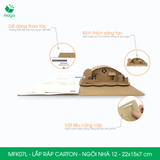  MFK07L - Nhà giấy lắp ráp bằng carton - Ngôi nhà 12 - 22x15x7 cm 