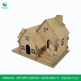  MFK07Q - Nhà giấy lắp ráp bằng carton - Ngôi nhà 17 - 23x15x17 cm 