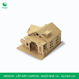  MFK07N - Nhà giấy lắp ráp bằng carton - Ngôi nhà 14 - 16x14x9 cm 