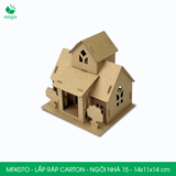  MFK07O - Nhà giấy lắp ráp bằng carton - Ngôi nhà 15 - 14x11x14 cm 