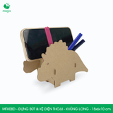  MFK08D - Đựng bút & kệ điện thoại lắp ráp carton - Khủng long - 15x6x10 cm 