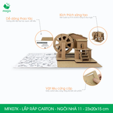  MFK07K - Nhà giấy lắp ráp bằng carton - Ngôi nhà 11 - 23x20x15 cm 